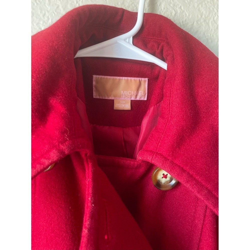 Michael Kors Red Pea Coat Size M - Picture 3 of 8